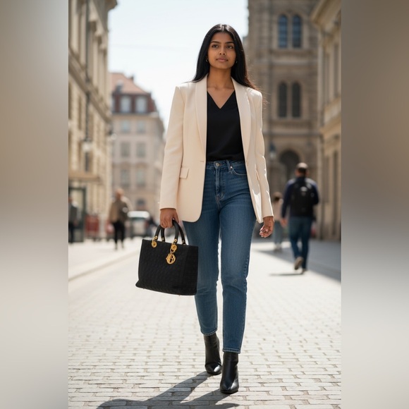 Dior Lady Dior Nylon Cannage Black Quilted Handbag with COA - Picture 4 of 10